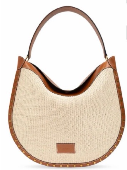 Isabel Marant Oskan Hobo Soft In Brown..... Woven Shoulder Bag